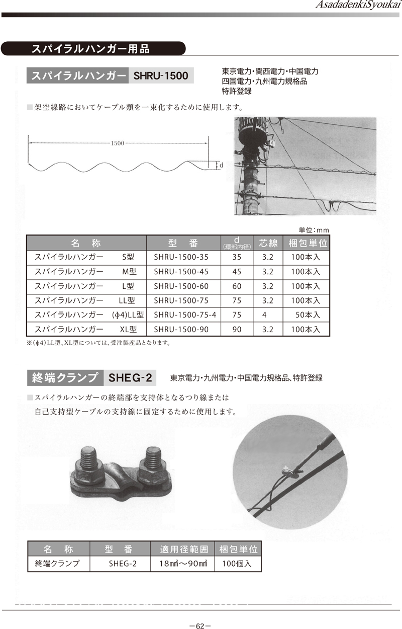 スパイラルハンガー用品